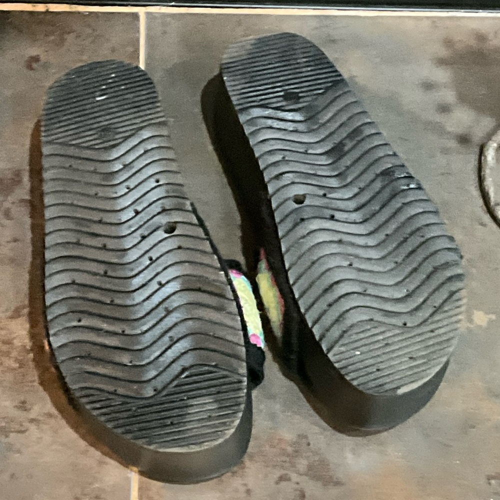 Women's Black and Multicolor Slide Sandals - Picture 5 of 6